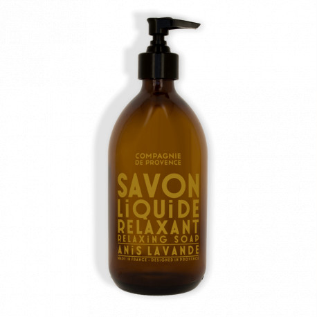 Savon liquide de Marseille Relaxant 495ml - Anis Lavande - Compagnie de Provence