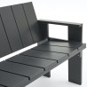 Banc lounge outdoor avec accoudoirs Crate L.134,5 cm - Gerrit Rietveld - Hay