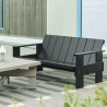 Banc lounge outdoor avec accoudoirs Crate L.134,5 cm - Gerrit Rietveld - Hay