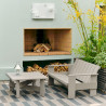 Banc lounge outdoor avec accoudoirs Crate L.134,5 cm - Gerrit Rietveld - Hay