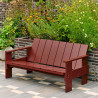 Banc lounge outdoor avec accoudoirs Crate L.134,5 cm - Gerrit Rietveld - Hay