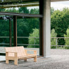 Banc lounge outdoor avec accoudoirs Crate L.134,5 cm - Gerrit Rietveld - Hay