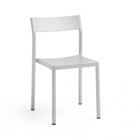 Chaise indoor / outdoor Type en aluminium silver grey - Hay