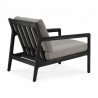 Fauteuil outdoor Jack structure en teck teinté noir - Ethnicraft