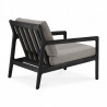 Fauteuil outdoor Jack structure en teck teinté noir - Ethnicraft