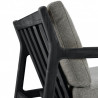 Fauteuil outdoor Jack structure en teck teinté noir - Ethnicraft