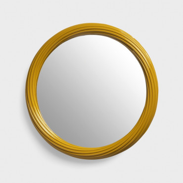 Miroir CHURROS rond ocre - & Klevering