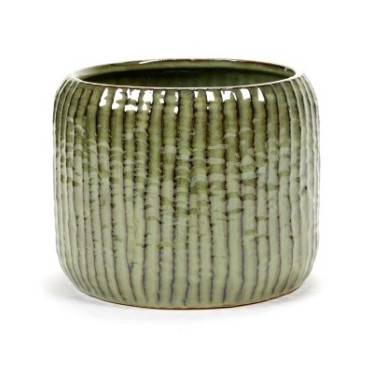 Cache pot en céramique XXL green sixties Ø20*H.16 cm - Serax