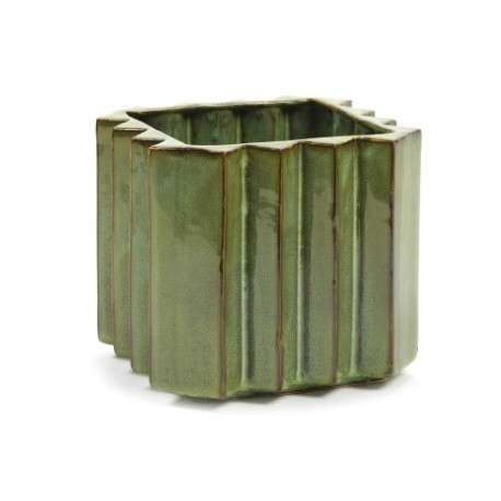 Cache pot en céramique XL green sixties H.16,5 cm - Serax